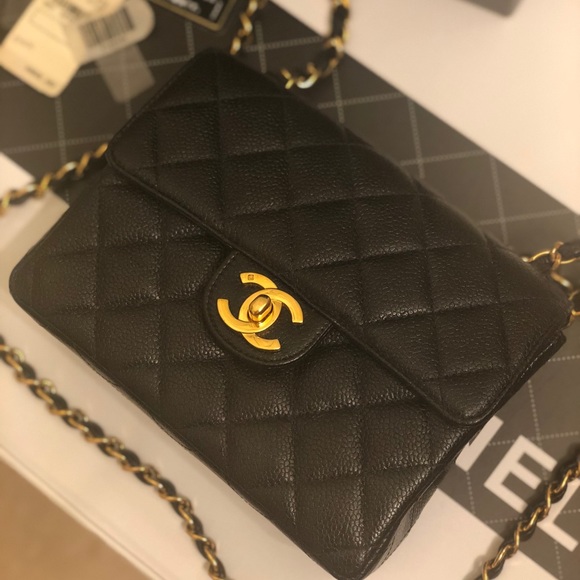 Authentic CHANEL Caviar Quilted Mini Square Flap! - Picture 5 of 8